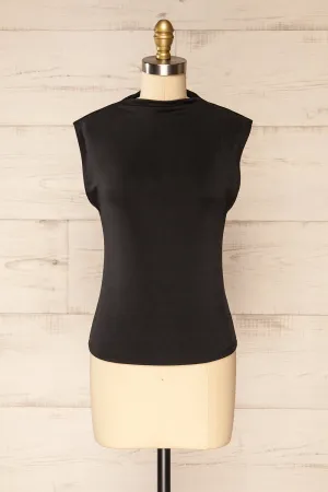 Cubral | Sleeveless Black Top