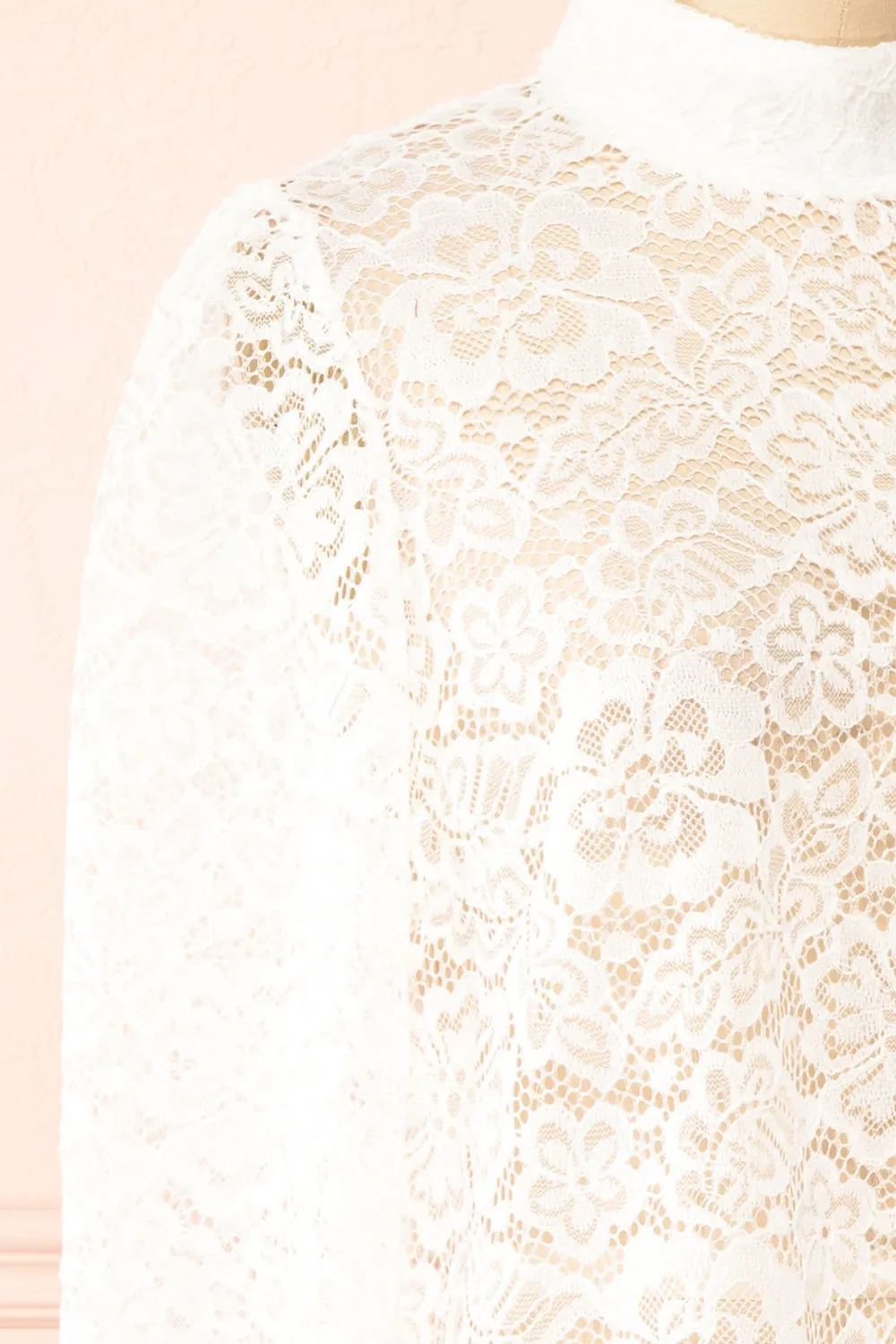 Dahana Ivory | Floral Lace Blouse