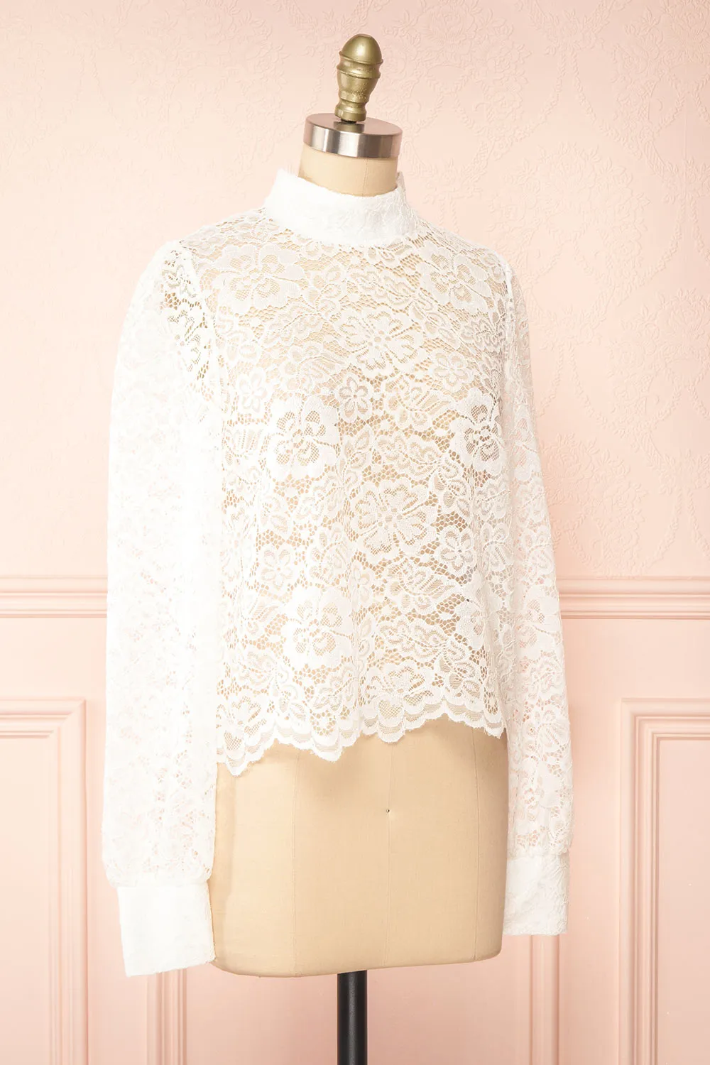 Dahana Ivory | Floral Lace Blouse