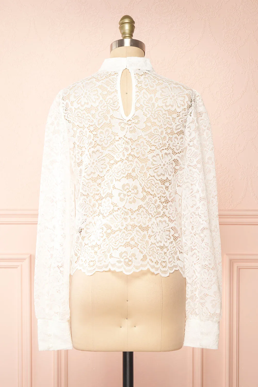 Dahana Ivory | Floral Lace Blouse