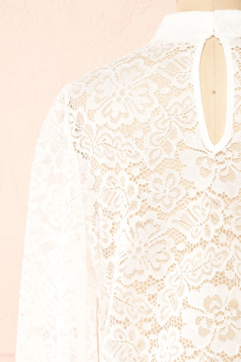 Dahana Ivory | Floral Lace Blouse