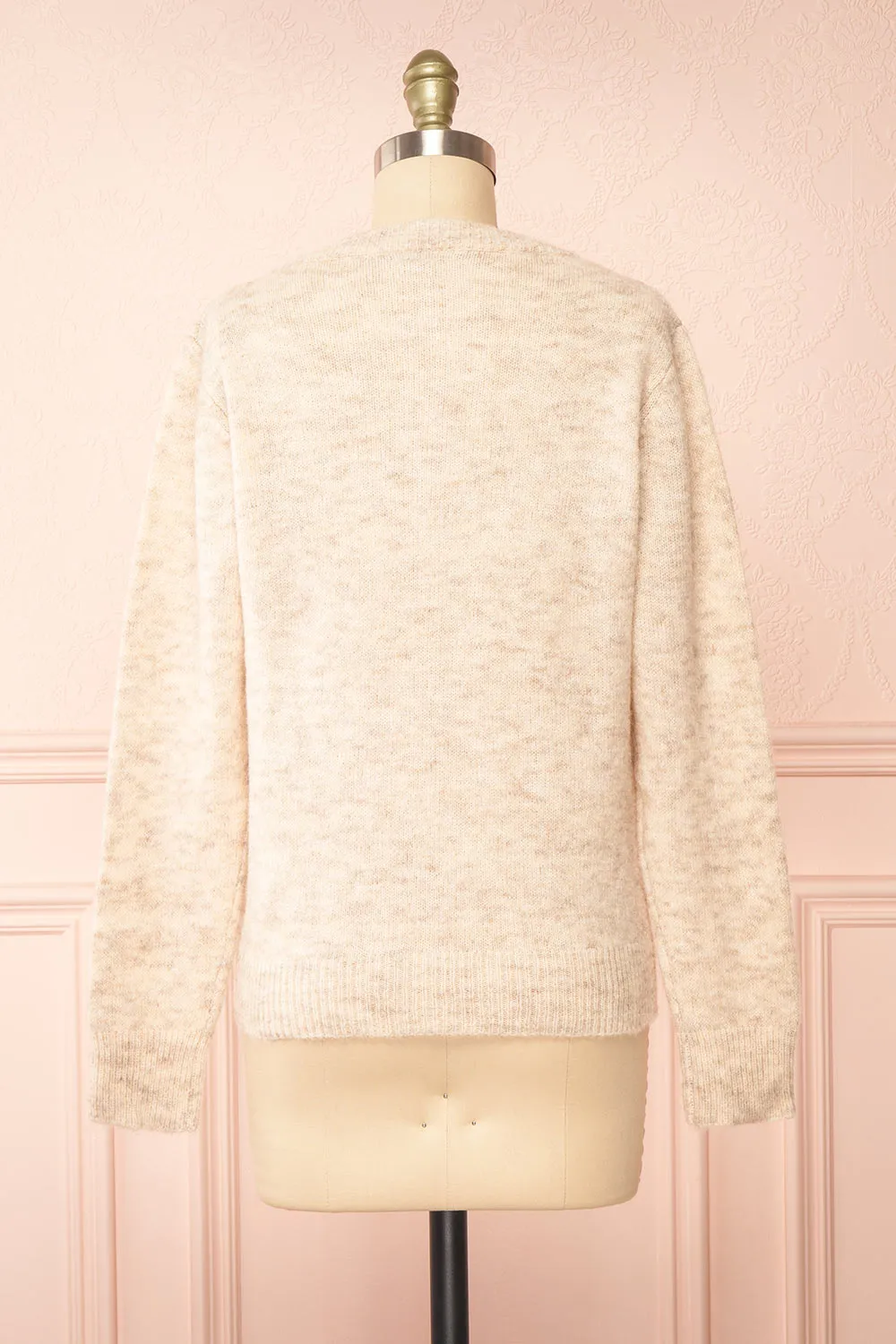 Dakota | Button-Up Knit Cardigan w/ Lace Detail