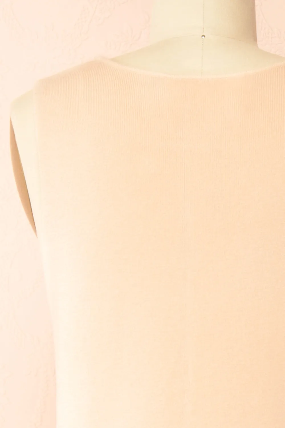 Dammar | Pink Sleeveless Top w/ Floral Detailing