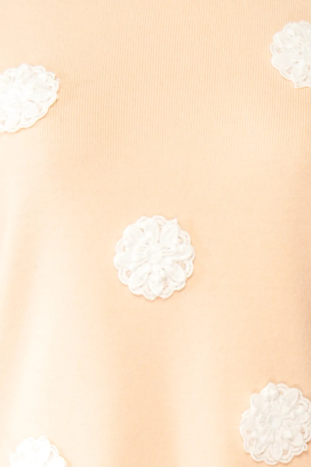 Dammar | Pink Sleeveless Top w/ Floral Detailing