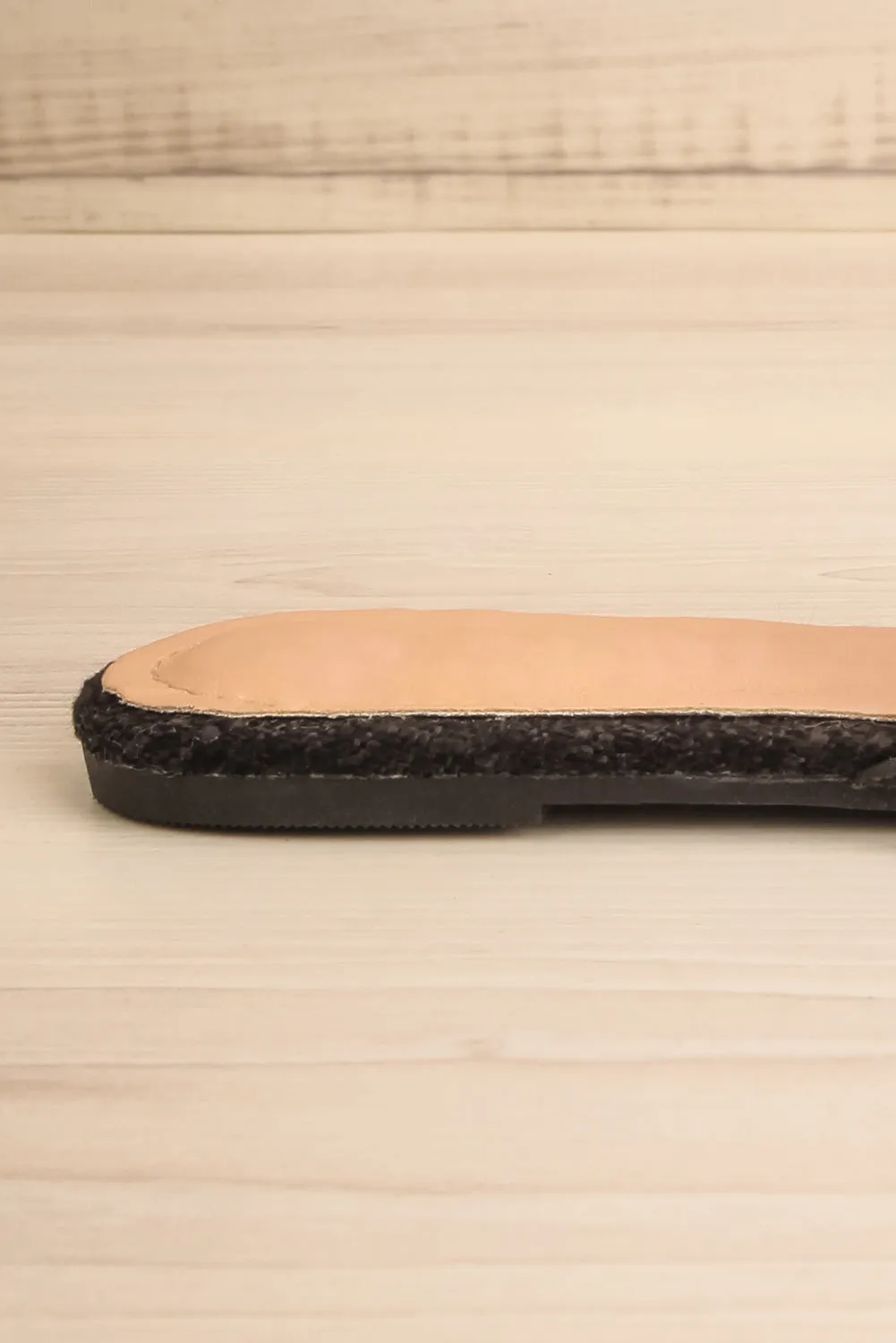 Dandiline Black | Tweed Pointed-Toe Mules