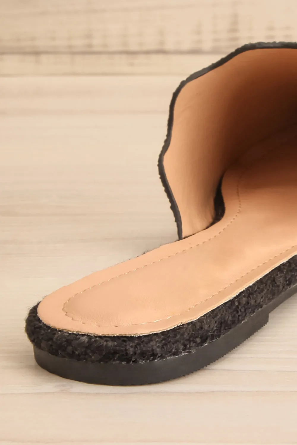 Dandiline Black | Tweed Pointed-Toe Mules