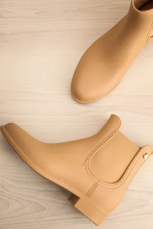 Dartford Beige | Matte Chelsea Rain Boots
