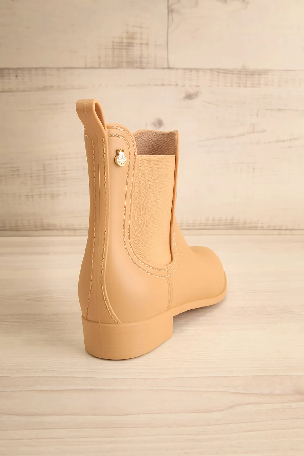 Dartford Beige | Matte Chelsea Rain Boots