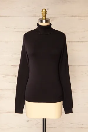 Derby Black | Knit Turtleneck w/ Long Sleeves