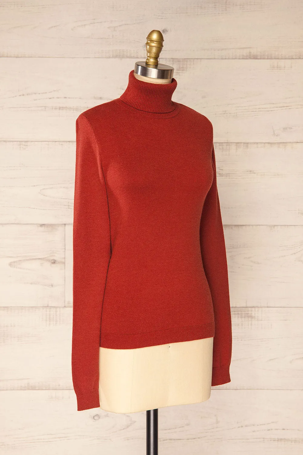 Derby Rust | Knit Turtleneck w/ Long Sleeves