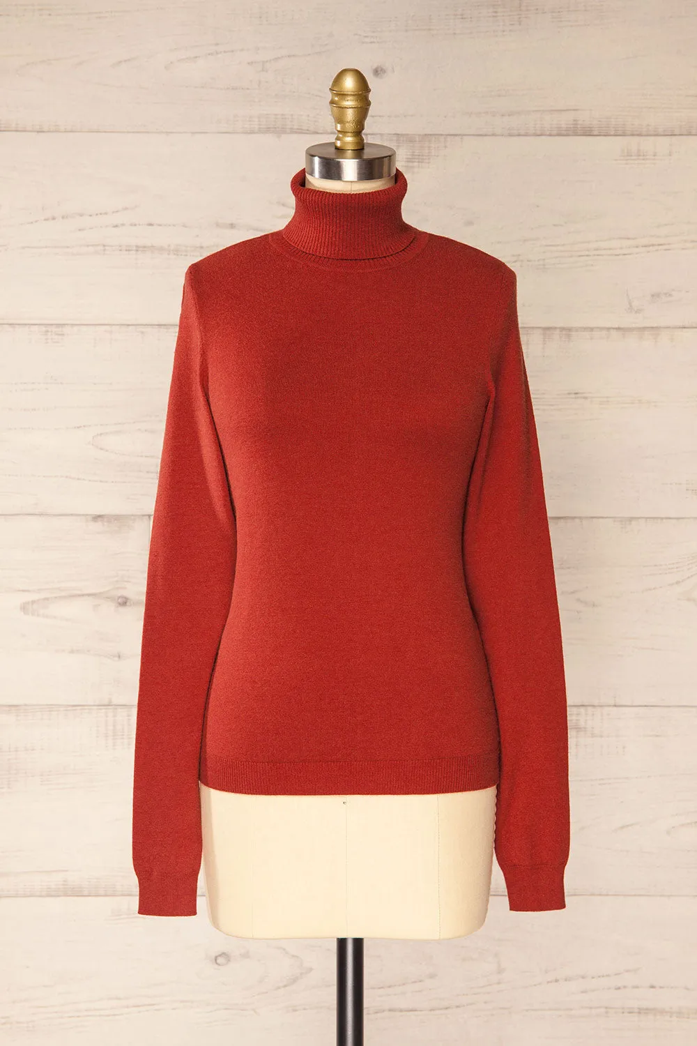 Derby Rust | Knit Turtleneck w/ Long Sleeves