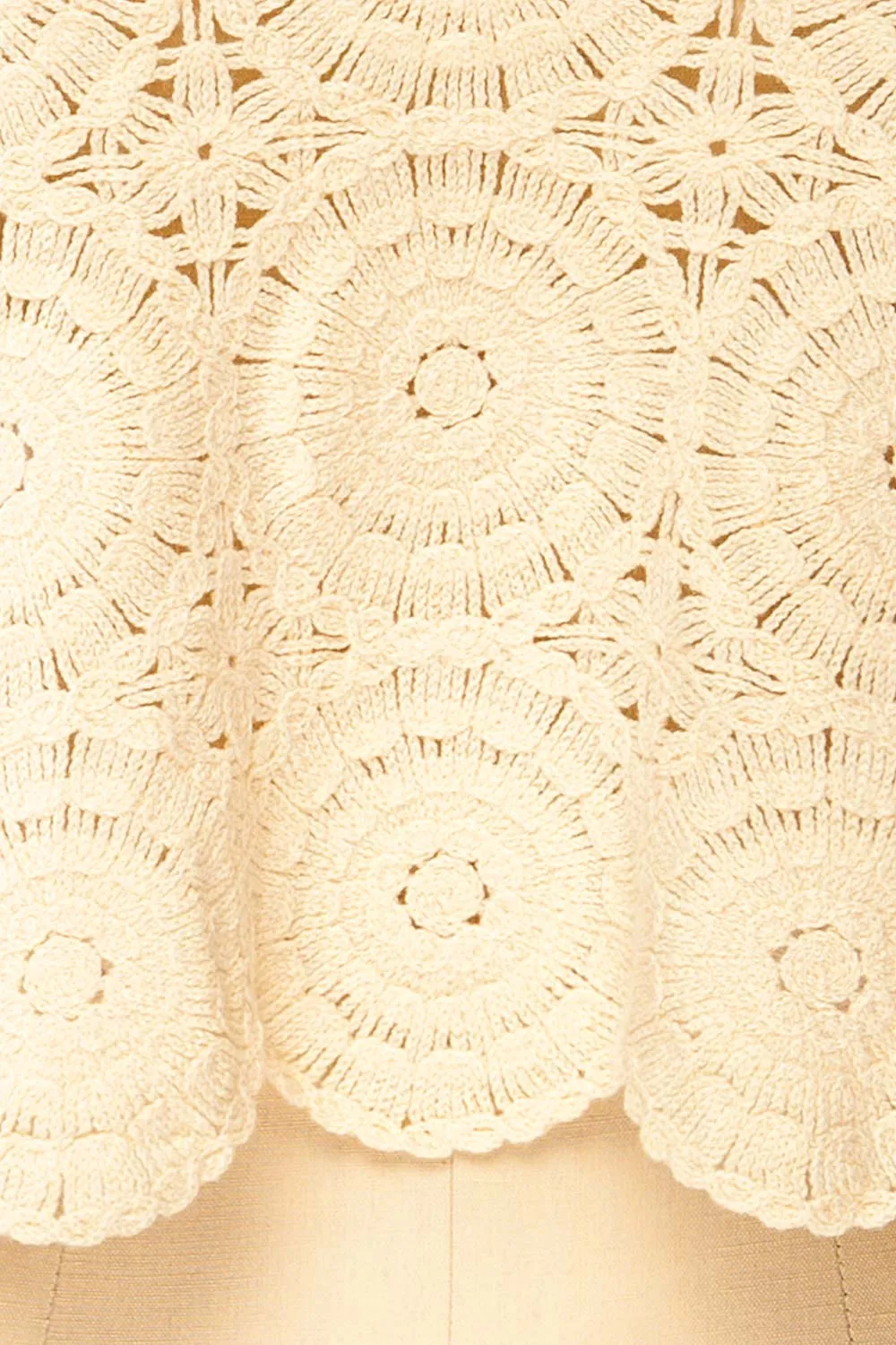 Dhaka Beige | Crochet Tank Top