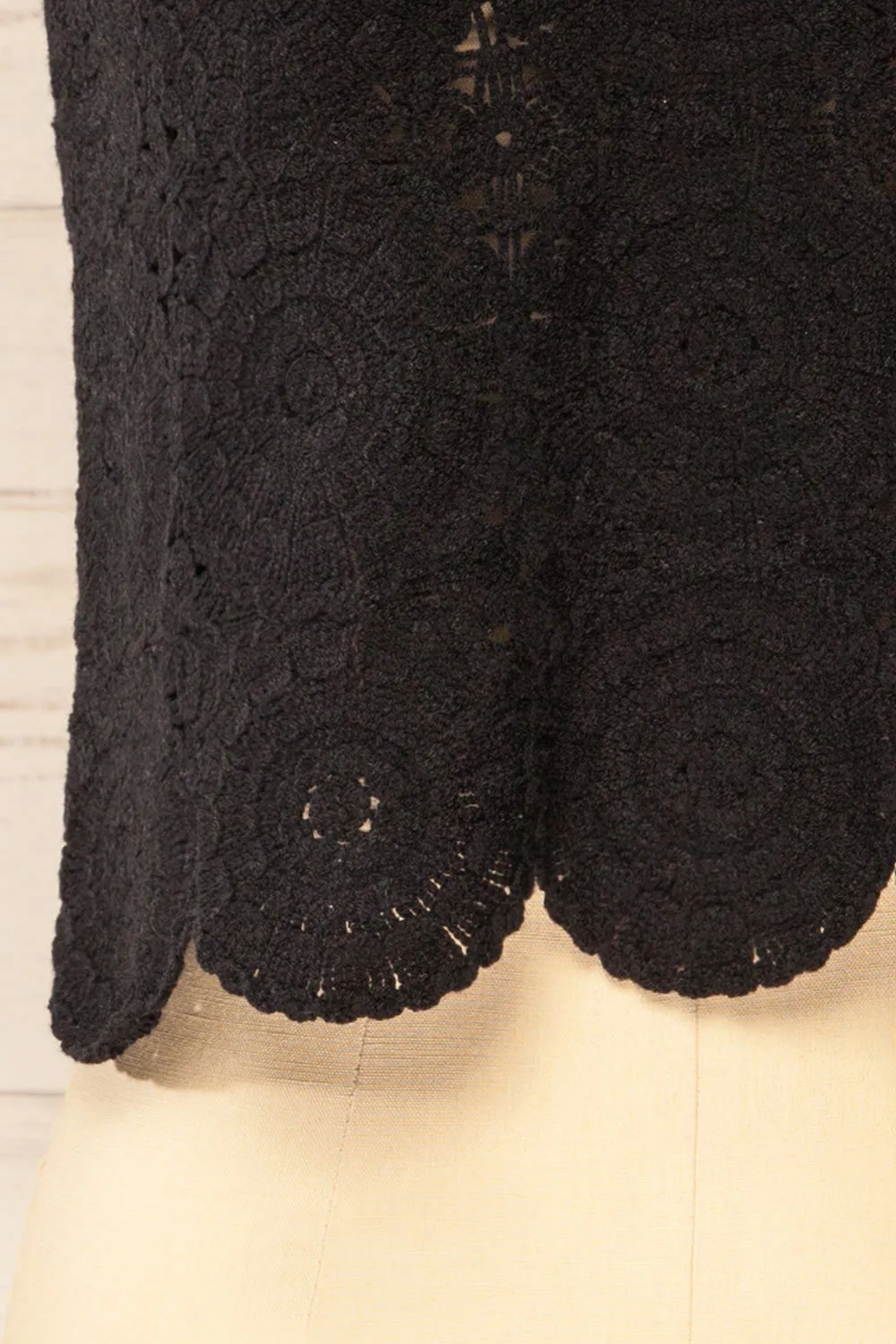 Dhaka Black | Crochet Tank Top