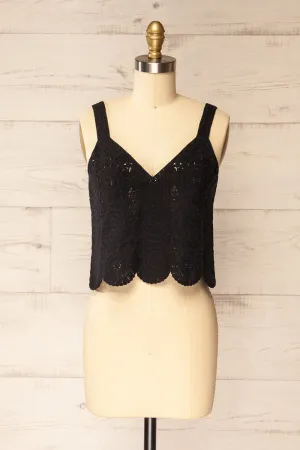 Dhaka Black | Crochet Tank Top