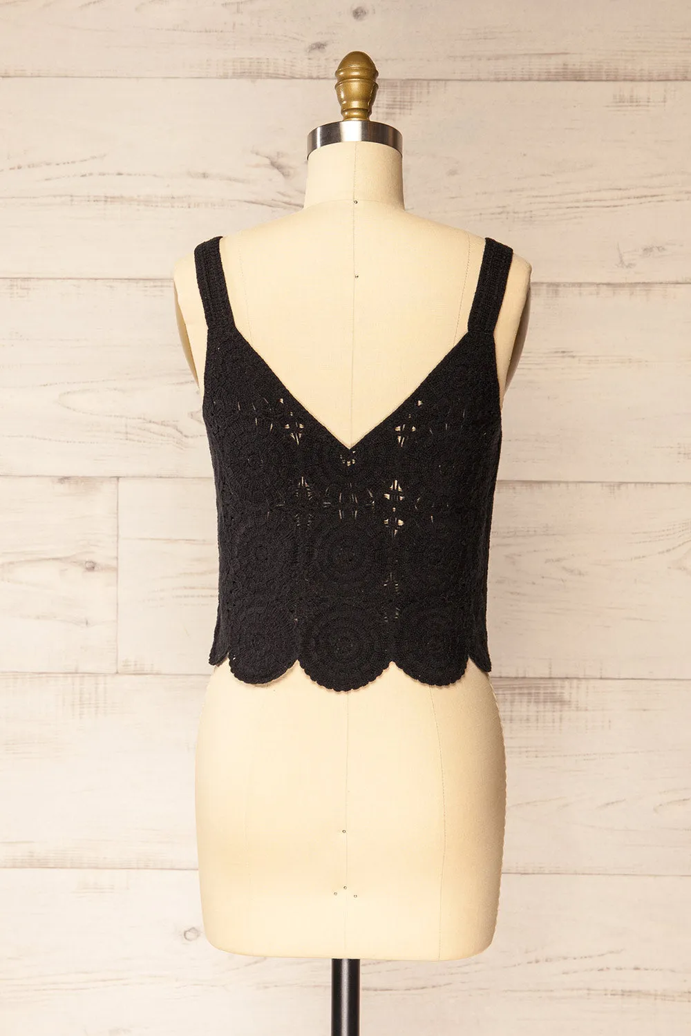Dhaka Black | Crochet Tank Top