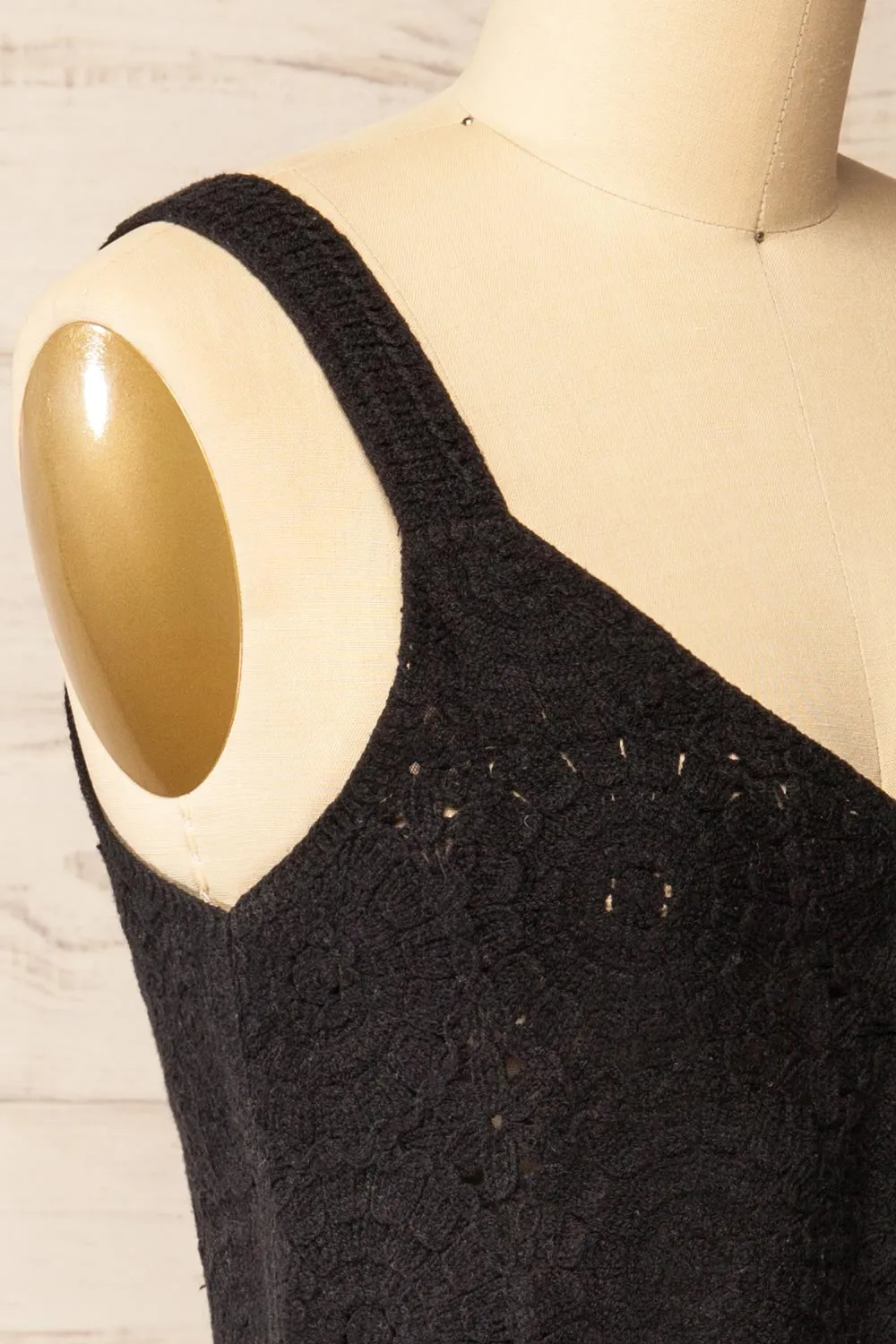 Dhaka Black | Crochet Tank Top