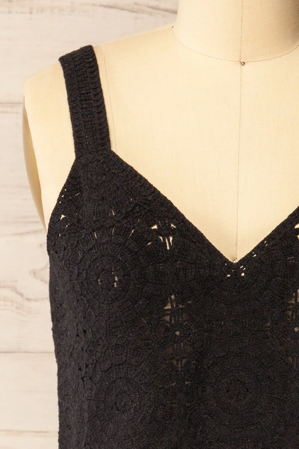 Dhaka Black | Crochet Tank Top