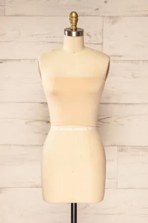Dolna Beige | Stretchable Bandeau Top