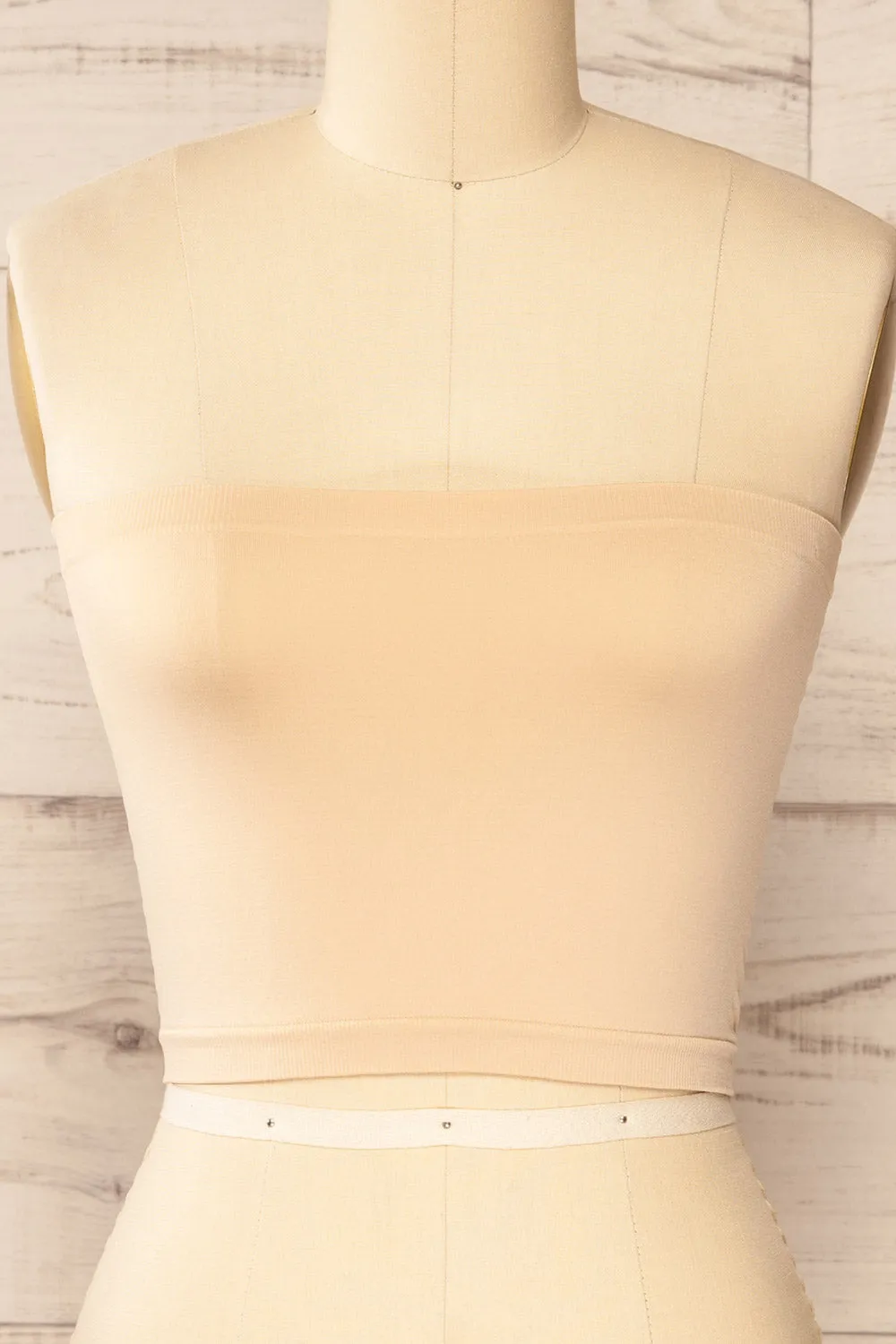 Dolna Beige | Stretchable Bandeau Top