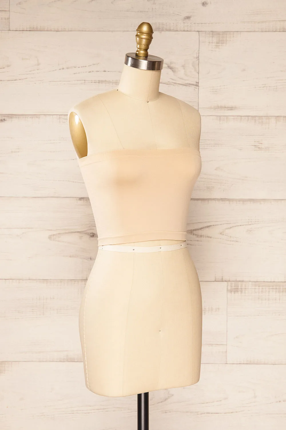 Dolna Beige | Stretchable Bandeau Top