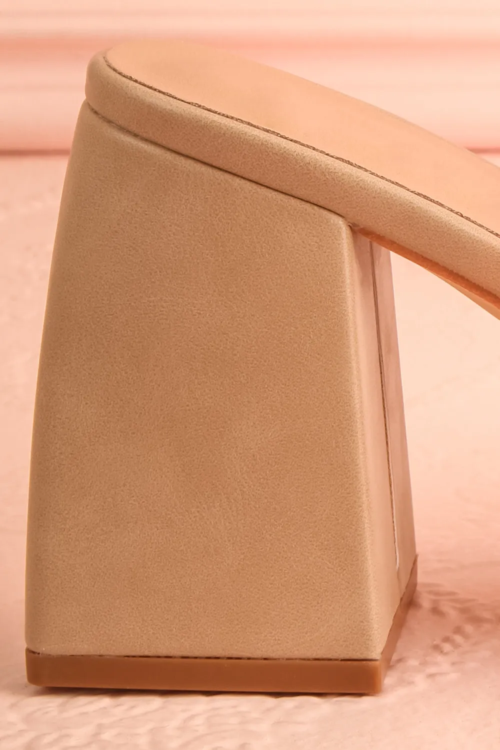 Dorisse Taupe | Heeled Mules