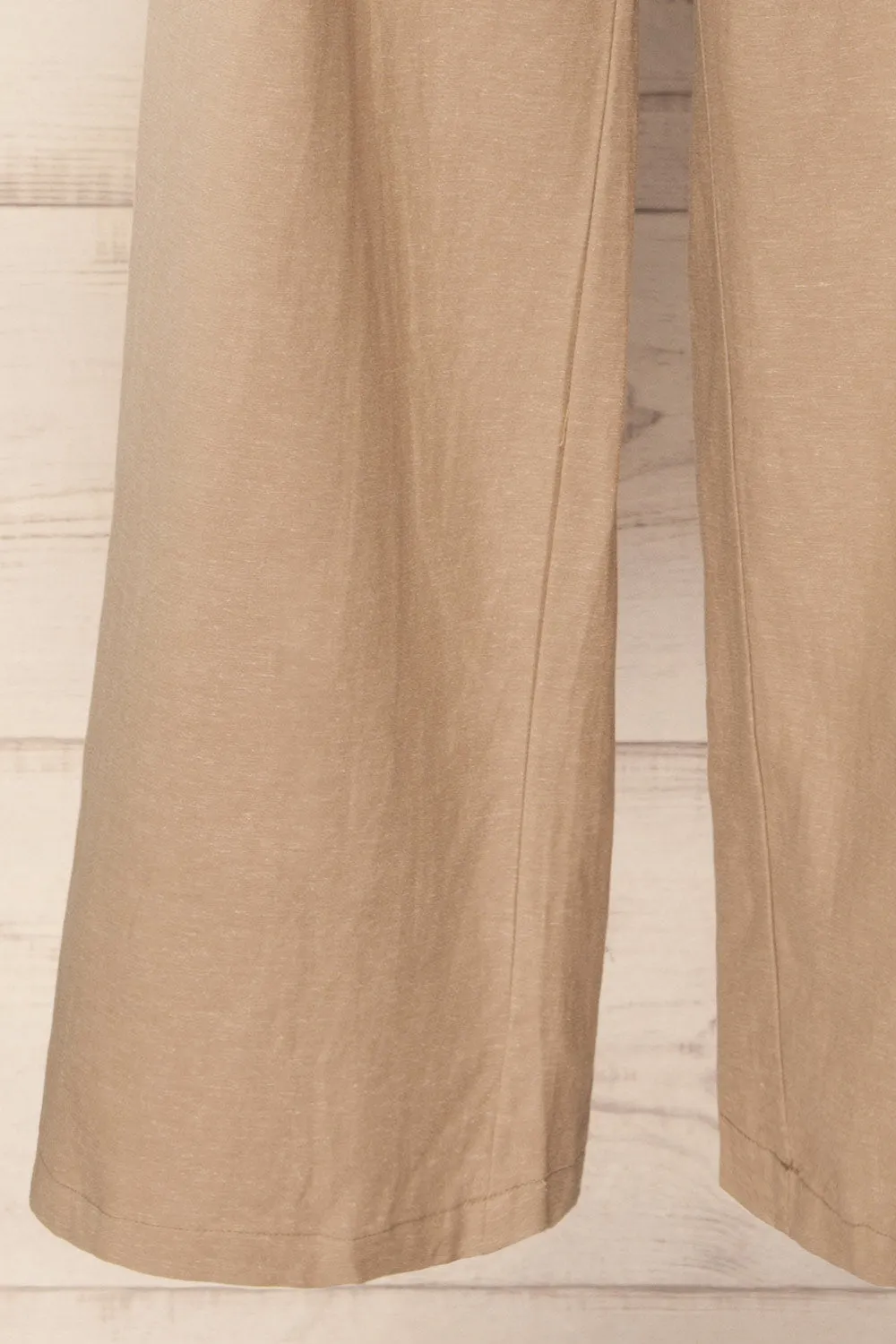 Dunster Taupe | Wide-Leg Linen Pants