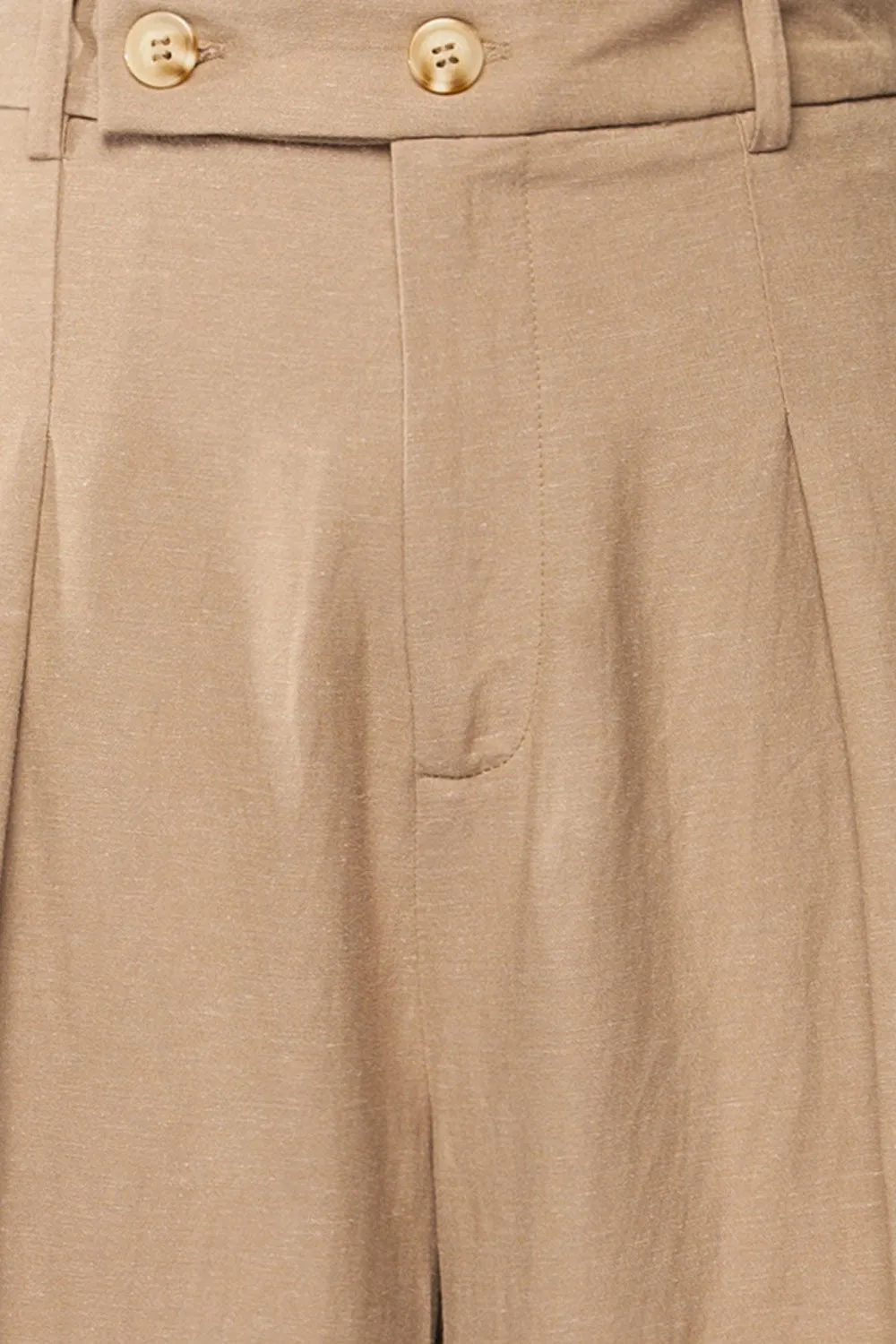 Dunster Taupe | Wide-Leg Linen Pants