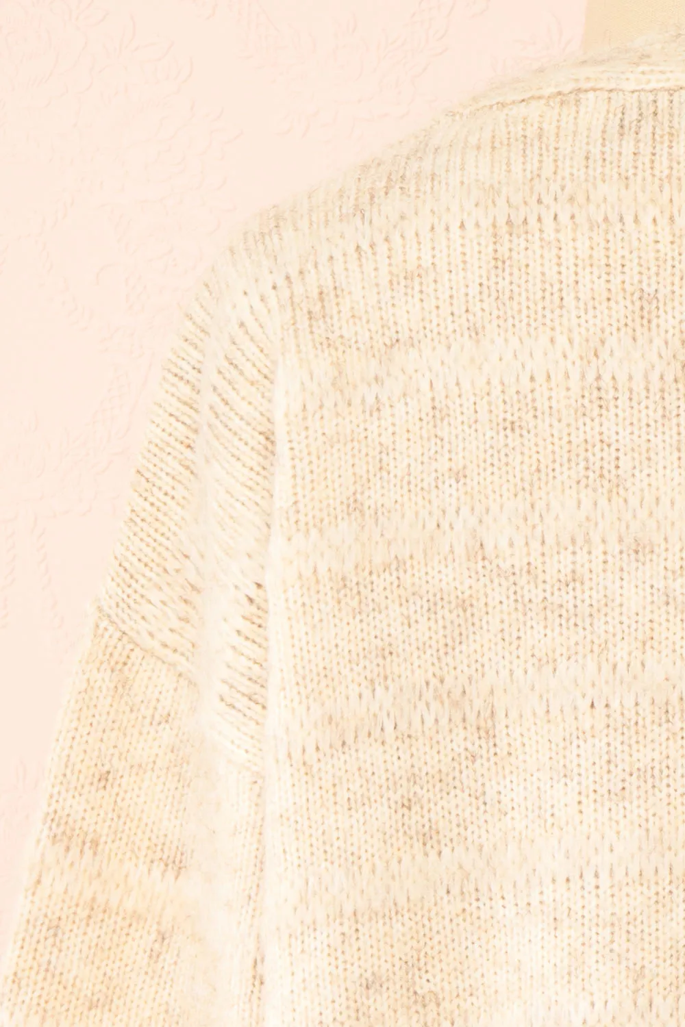 Elirian | Beige Button-Up Knit Cardigan