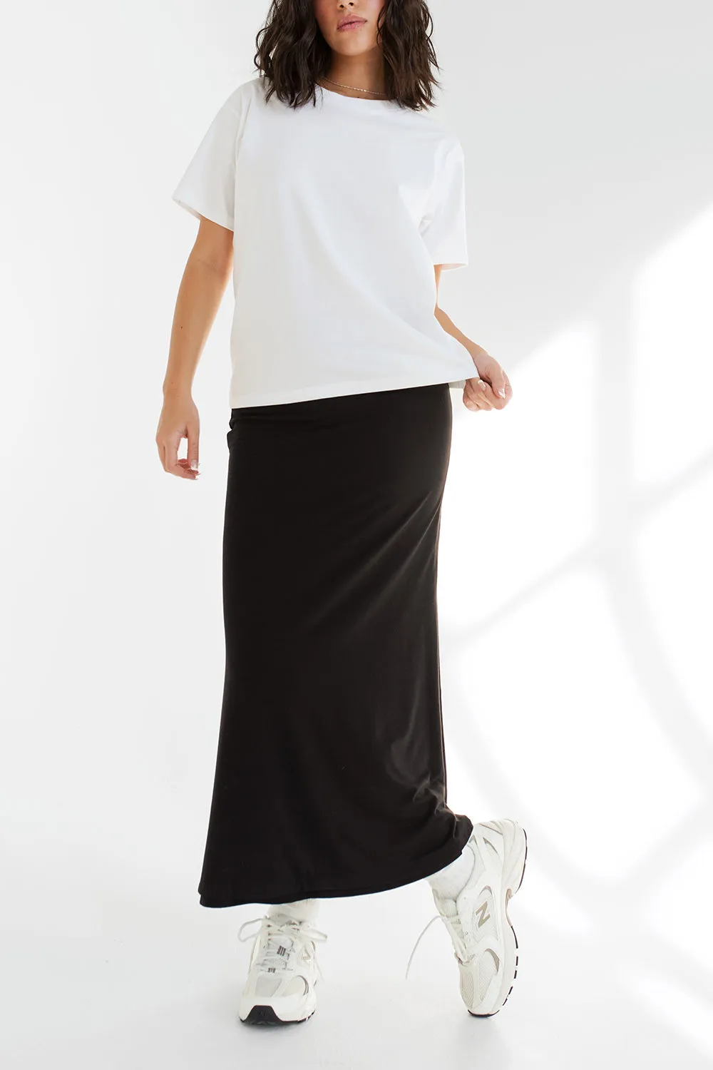 Ellye Black | Long Stretchable Skirt
