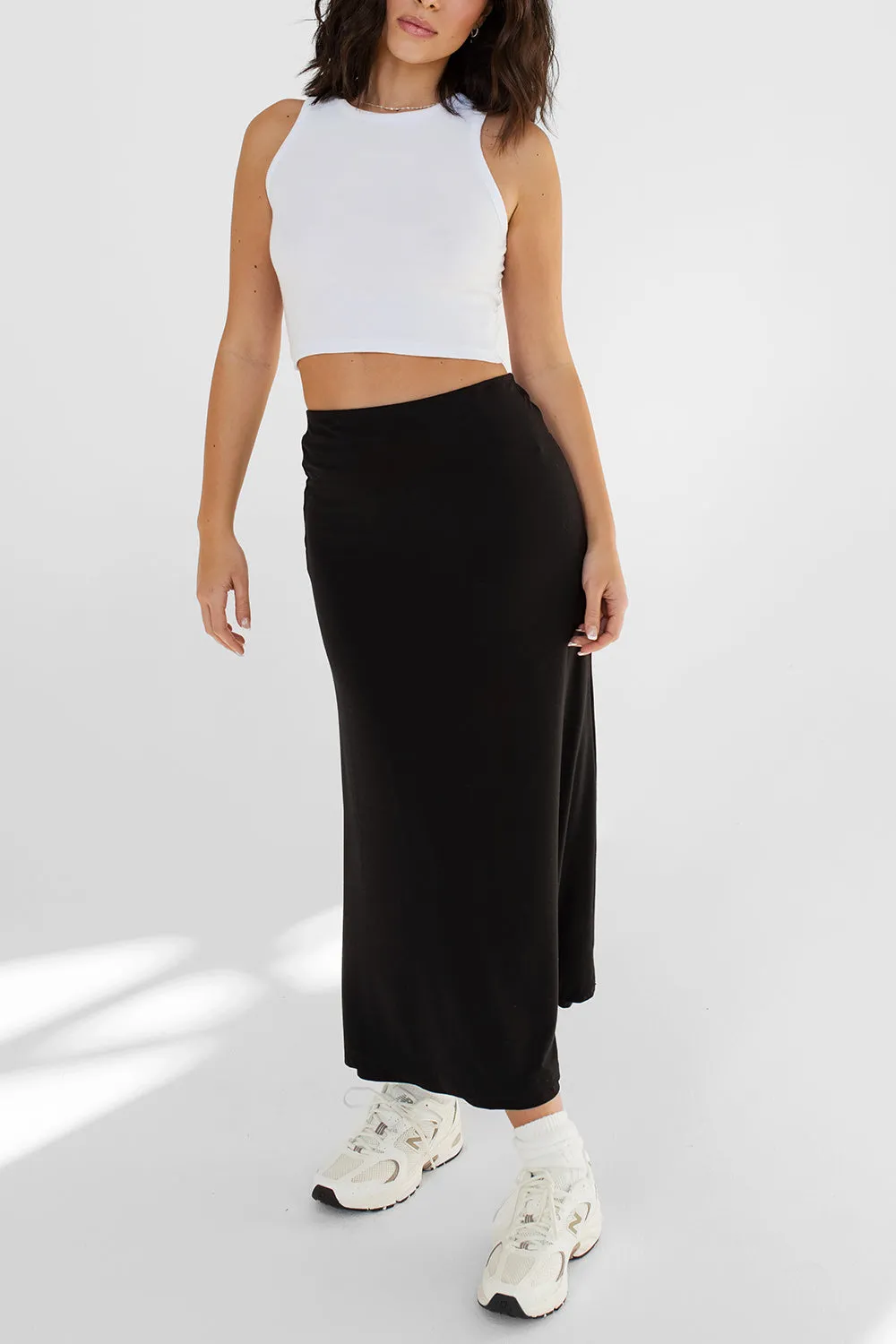 Ellye Black | Long Stretchable Skirt