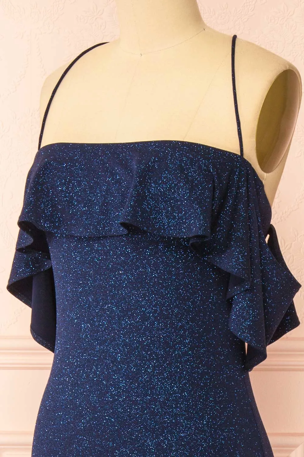 Emily Navy | Glittery Mermaid Maxi Dress