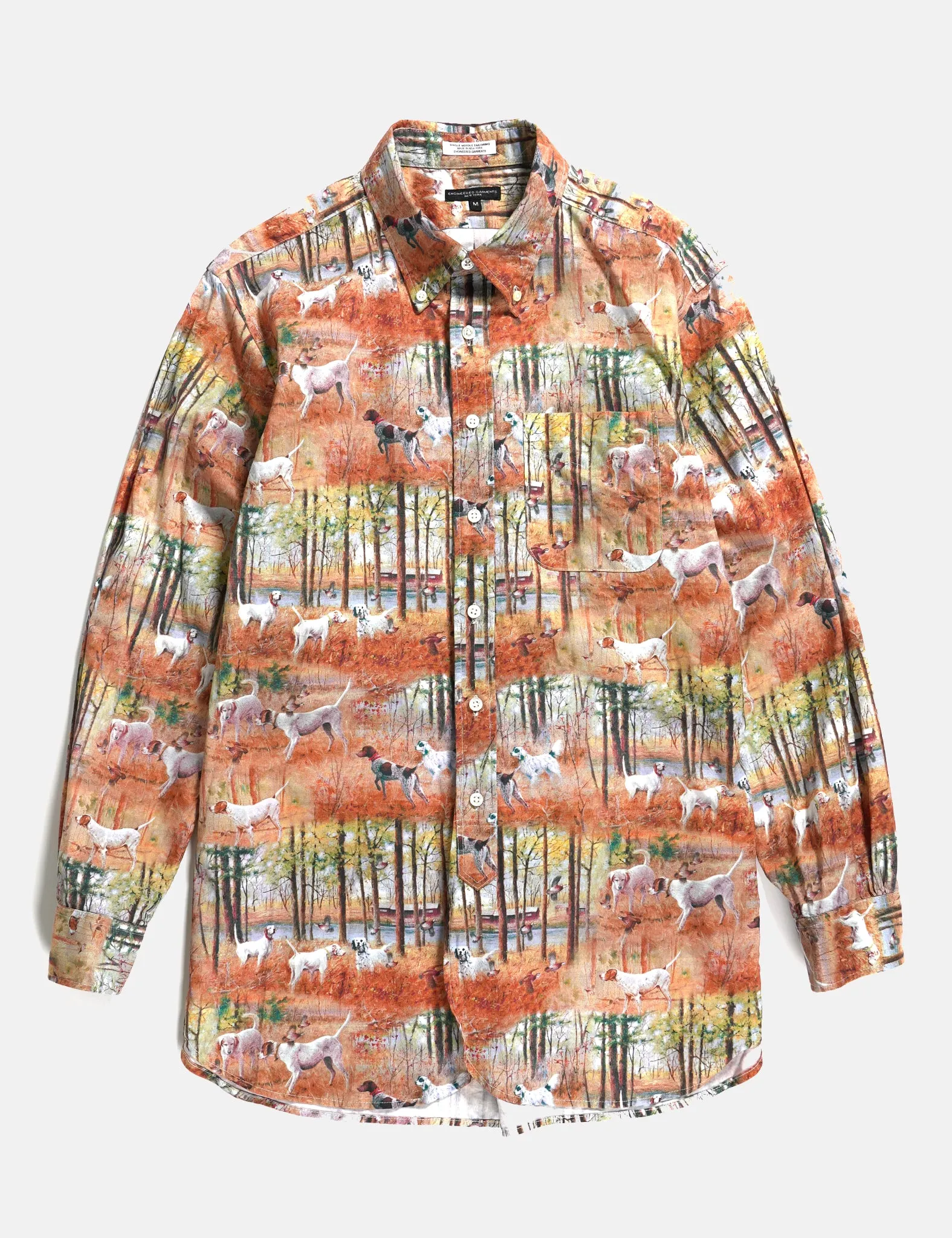 Engineered Garments 19 Century BD Shirt (Dog Print) - Tan Brown