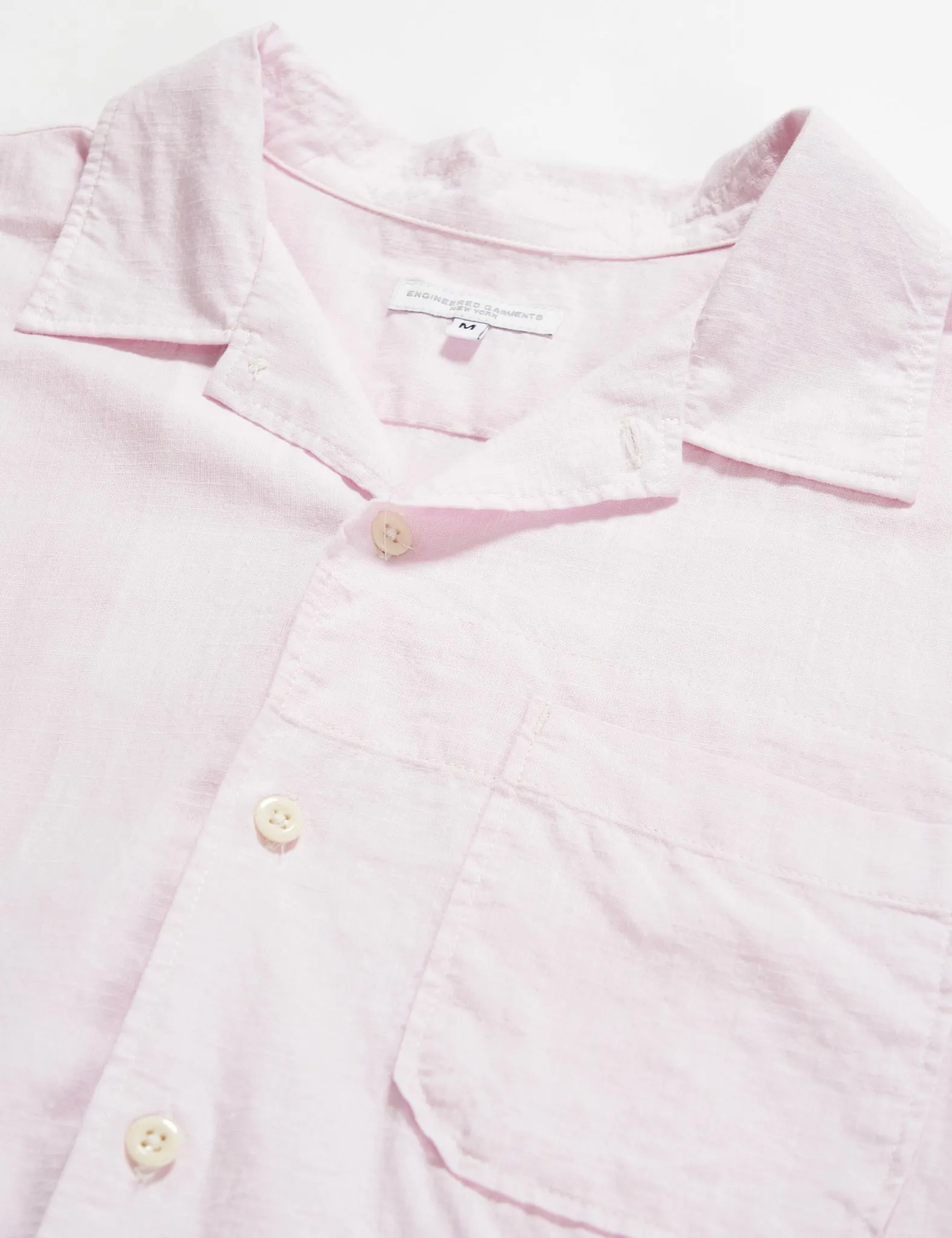 Engineered Garments Camp Shirt - Pink Cotton Handkerchief