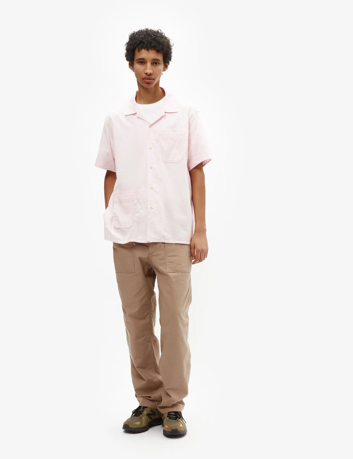 Engineered Garments Camp Shirt - Pink Cotton Handkerchief