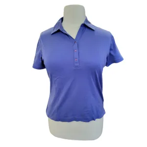 EP Pro Purple V-neck Cotton Polo Size L