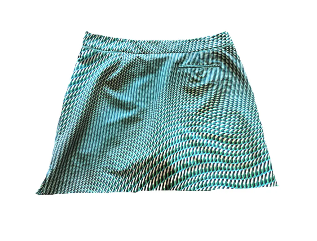 EP Pro Teal Navy and White Geometric Box Skort Size 12