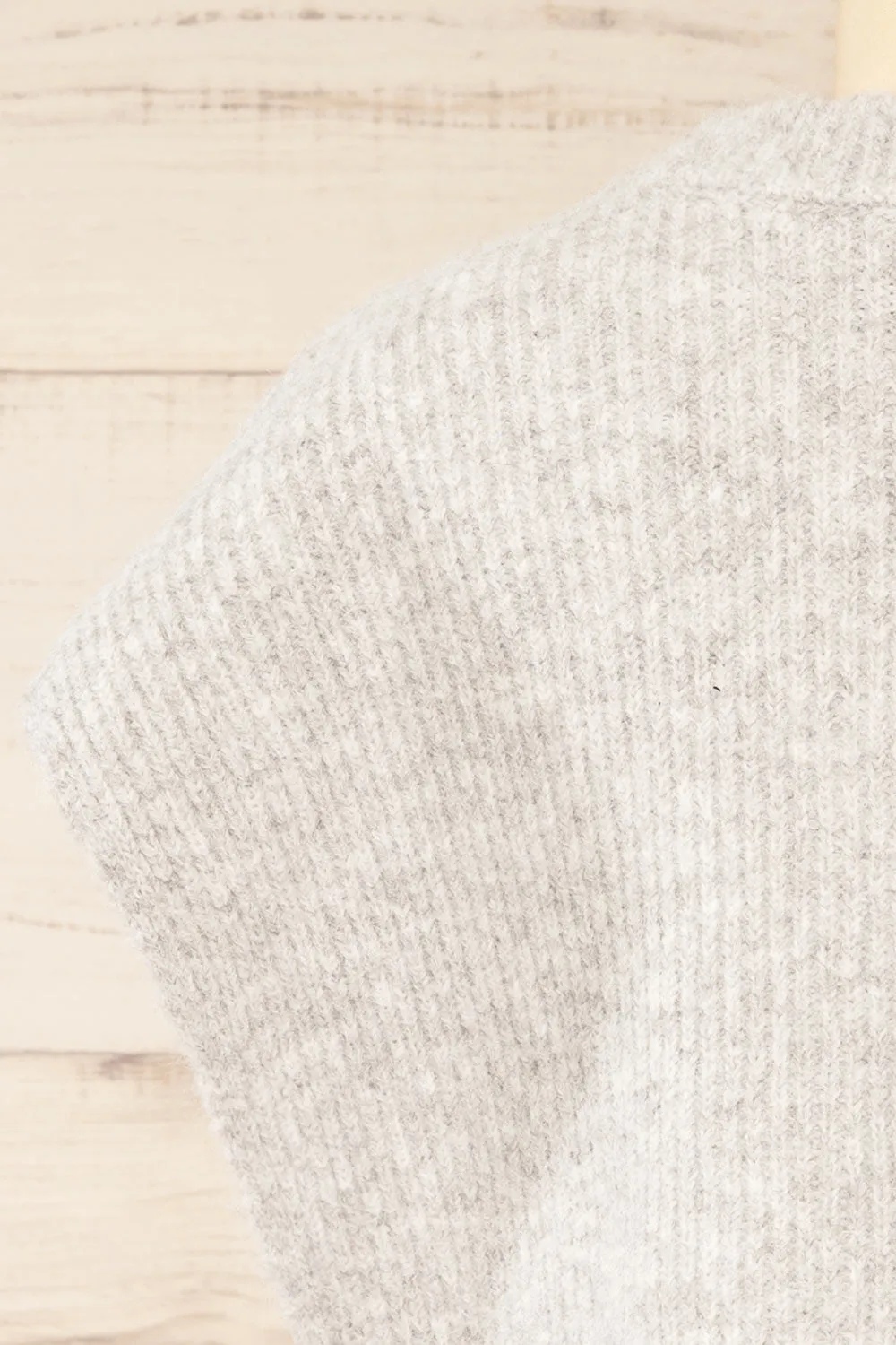 Epirus Grey | Sleeveless Twisted Knit Vest