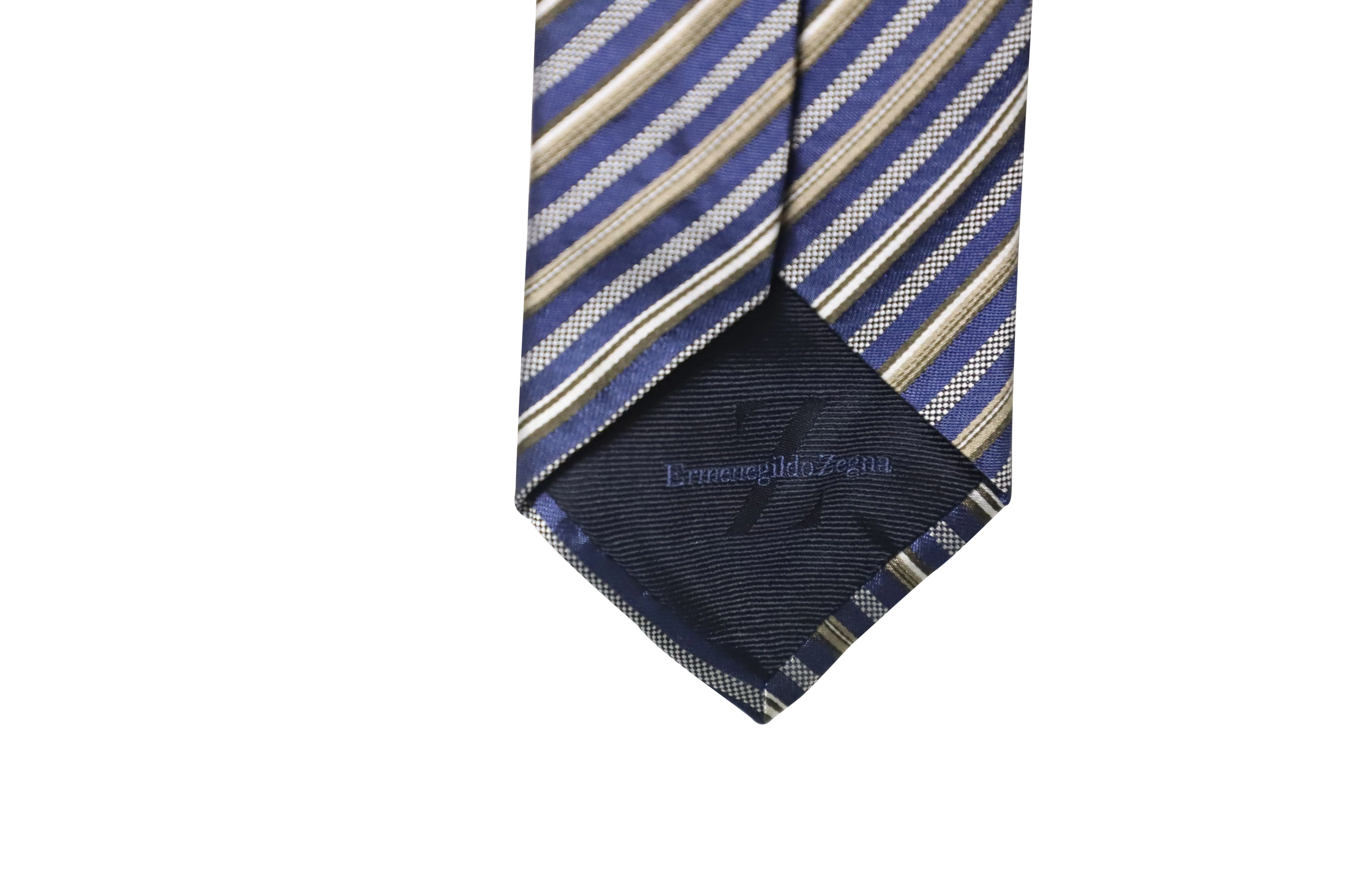 Ermenegildo Zegna Striped Necktie in Multicolor Silk