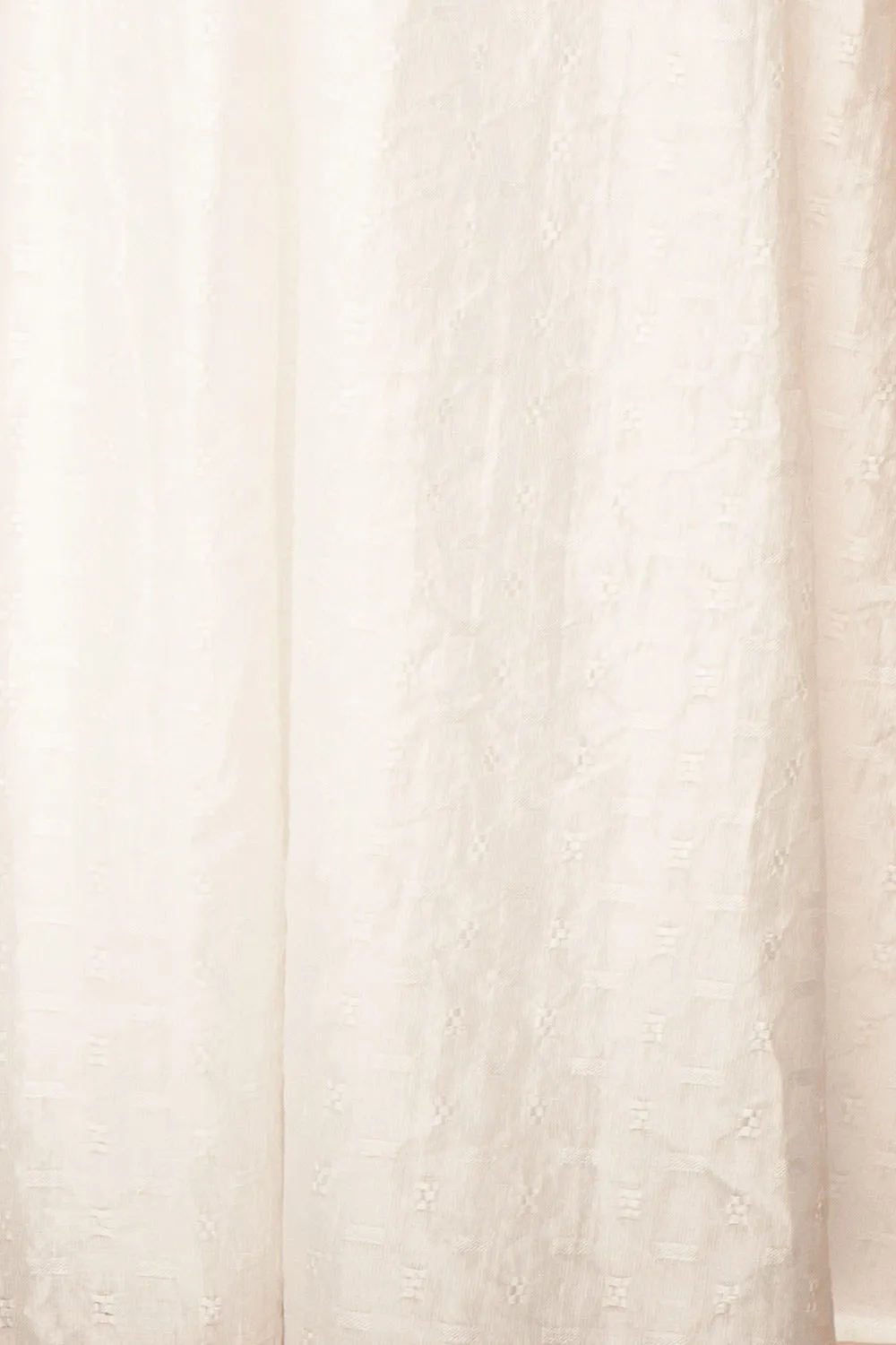 Evitae | White Midi Dress w/ Short Sleeves