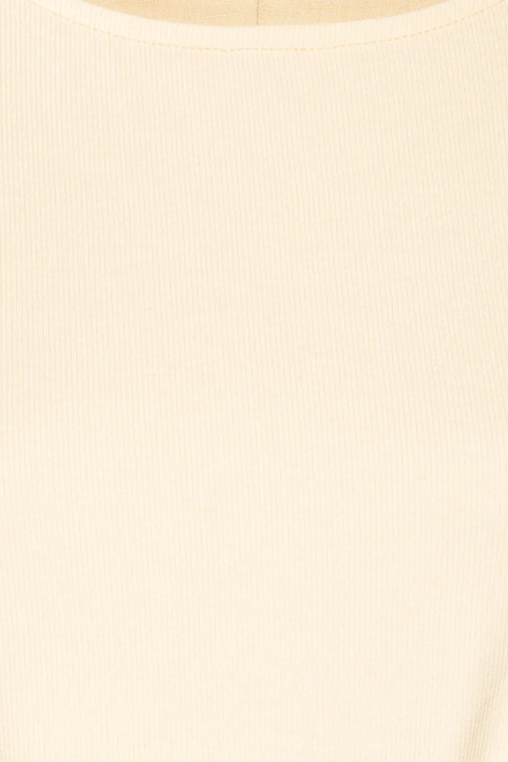 Farnham Ivory | Ribbed Crop Top w/ Long Sleeves