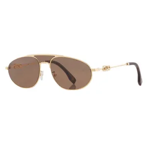 Fendi Aviator Full Rim, With A Endura Gold Frame And Brown Lens.