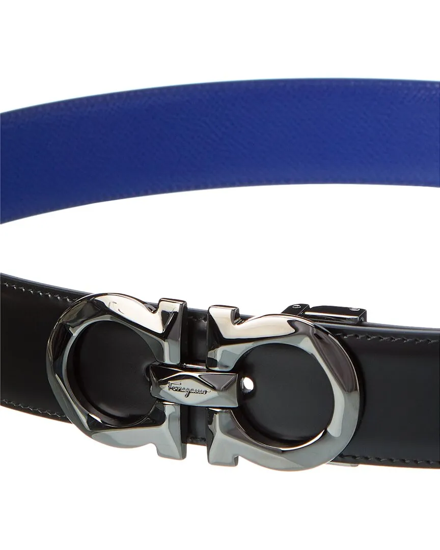 Ferragamo Gancini Reversible & Adjustable Leather Belt