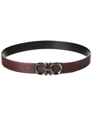 Ferragamo Gancini Reversible & Adjustable Leather Belt