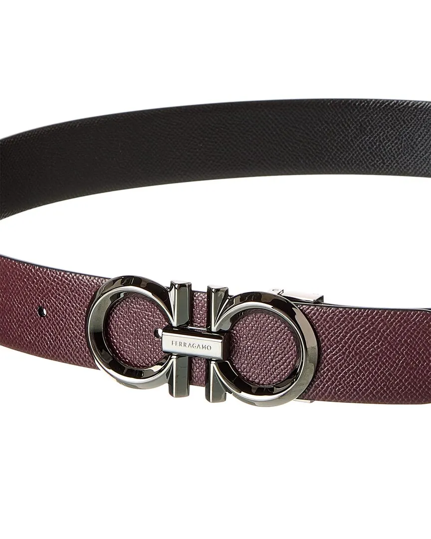 Ferragamo Gancini Reversible & Adjustable Leather Belt