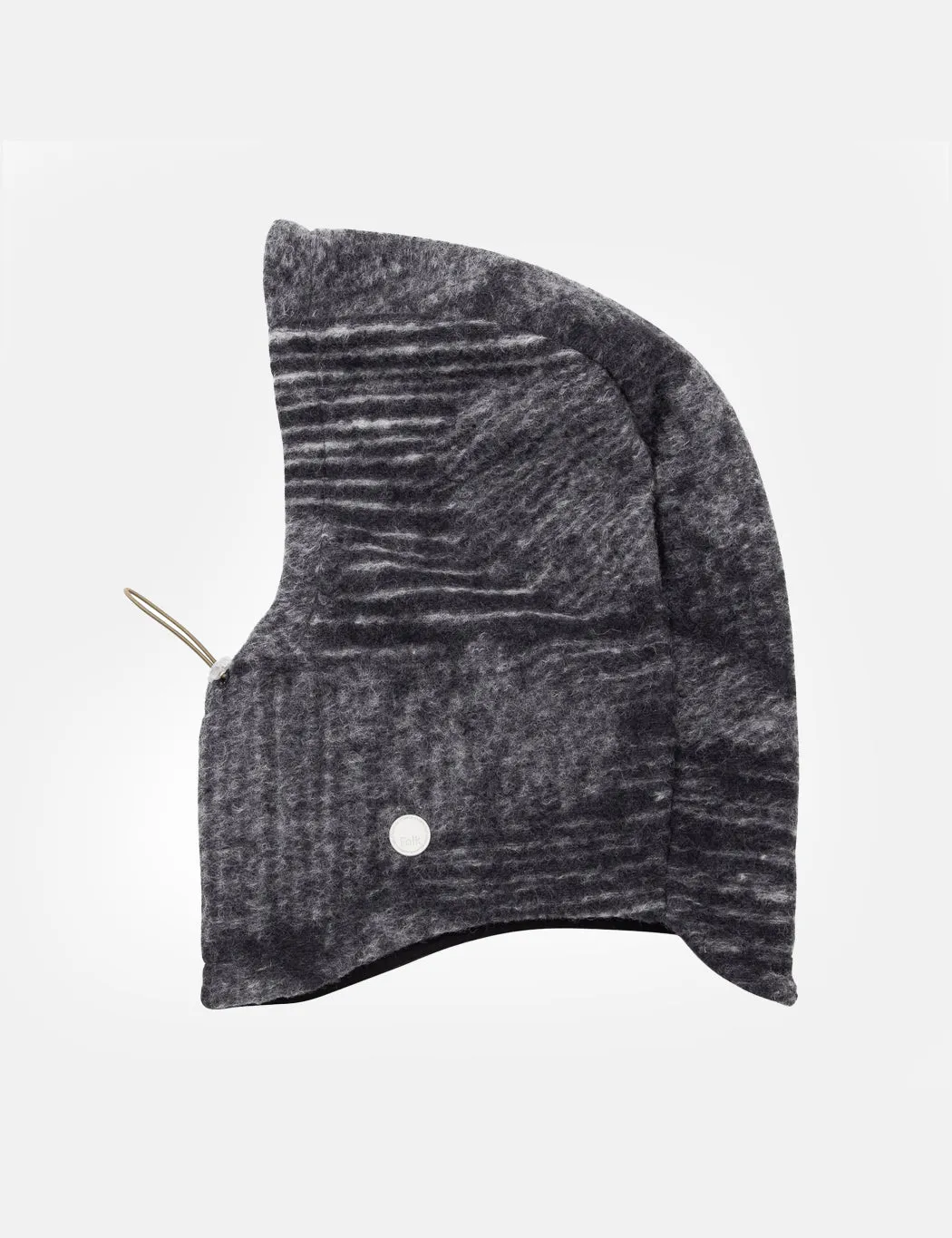 Folk Fleece Hood (Wool Polka) - Slate Grey