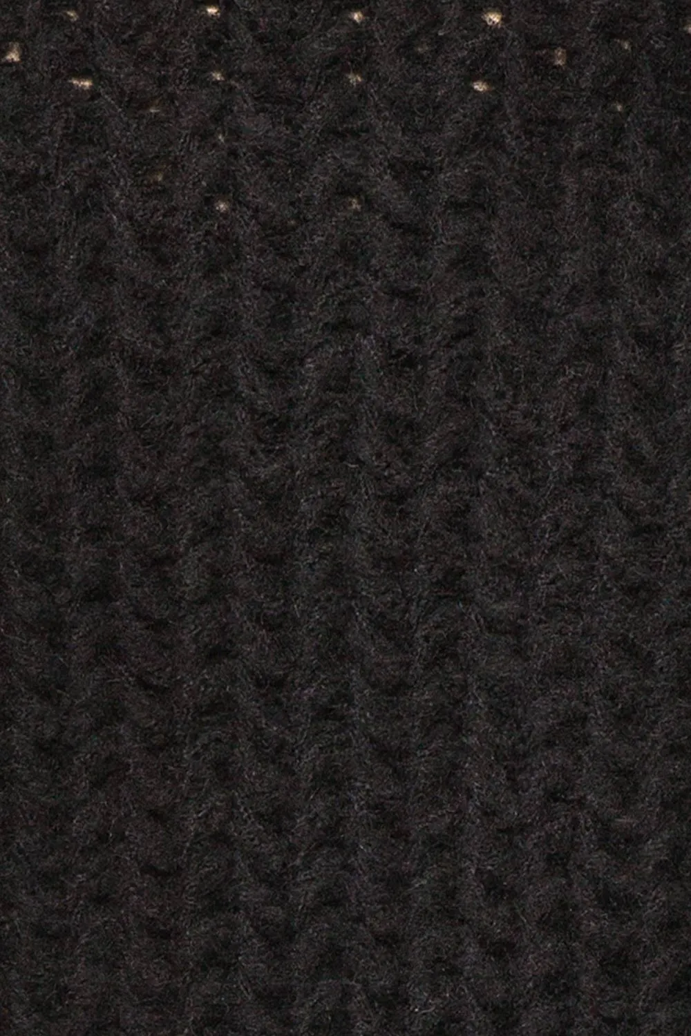Francoise Black | Knit Open-Front Cardigan