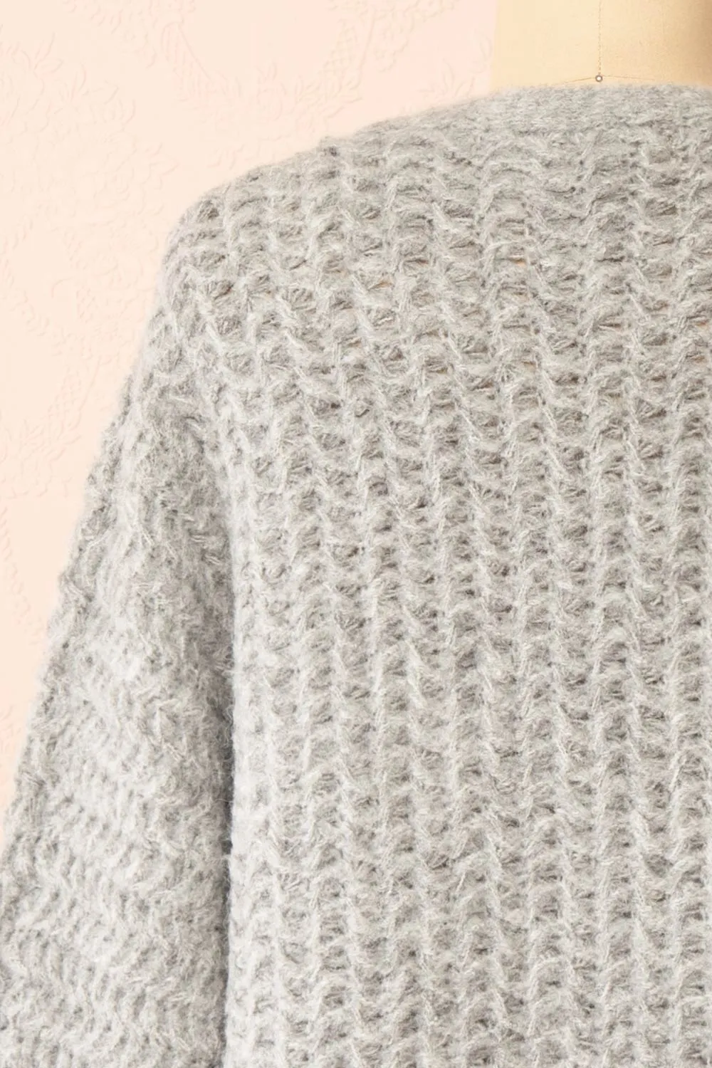 Francoise Grey | Knit Open-Front Cardigan
