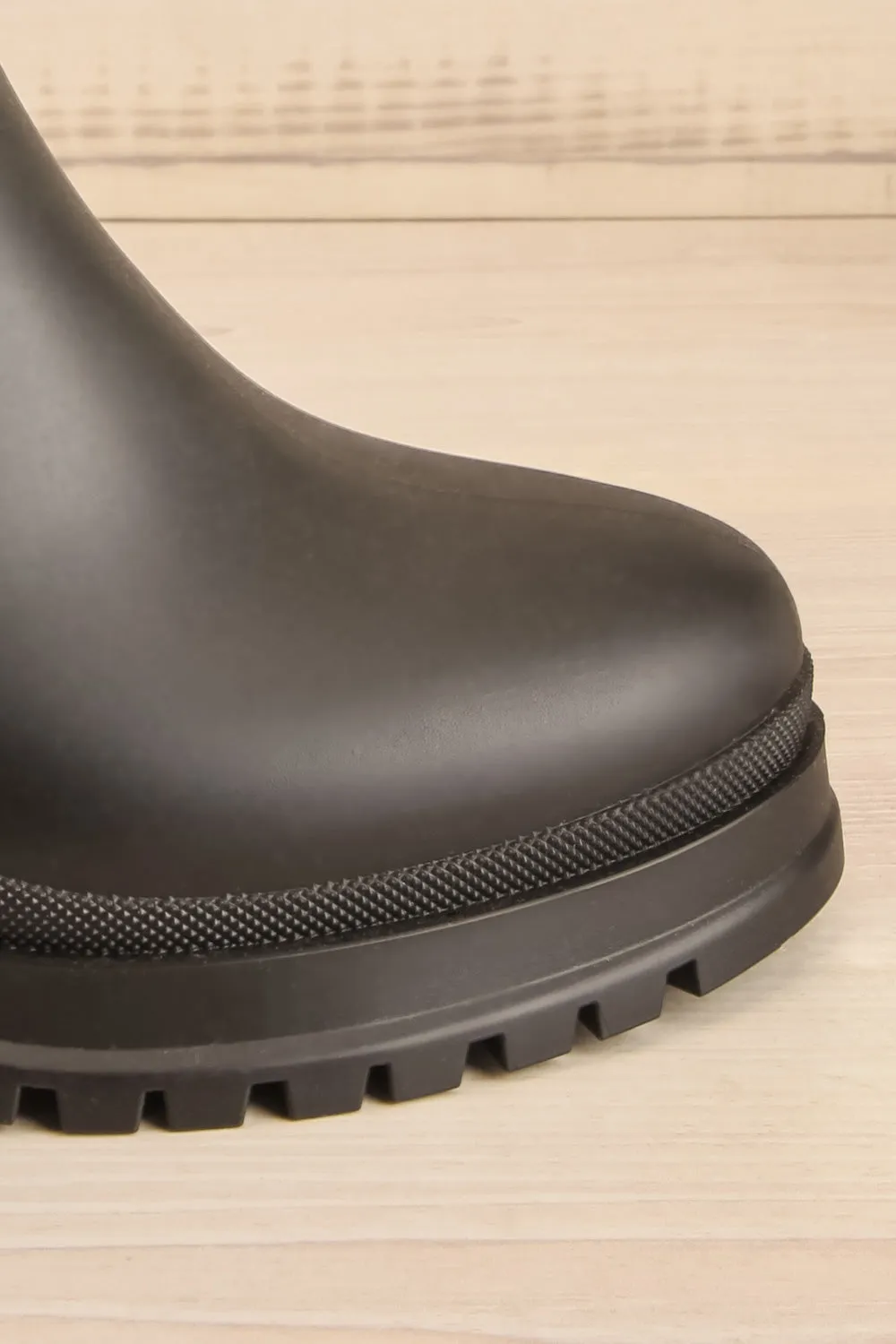 Franie | Black Faux-Fur Lined Heeled Boots