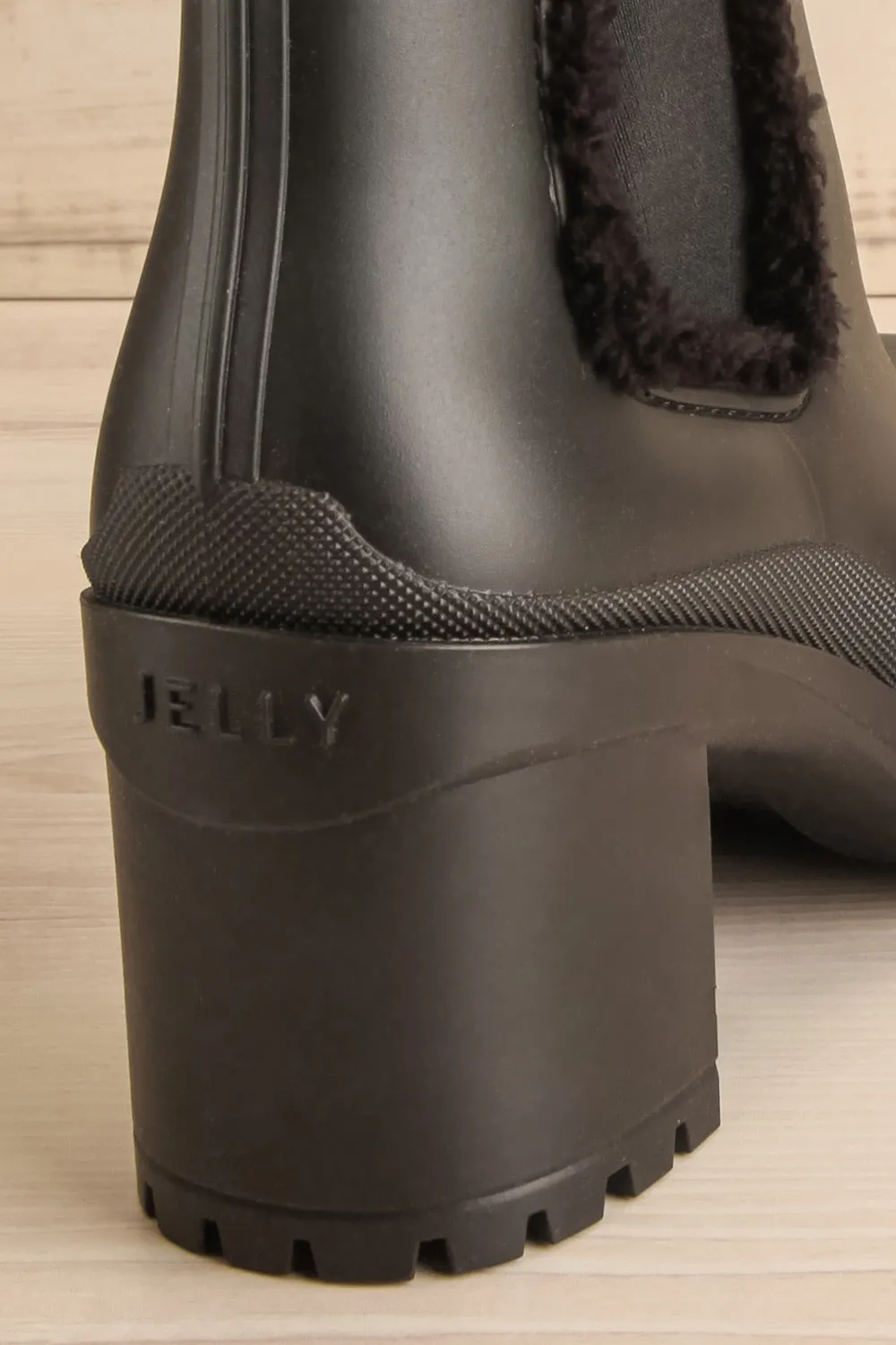 Franie | Black Faux-Fur Lined Heeled Boots