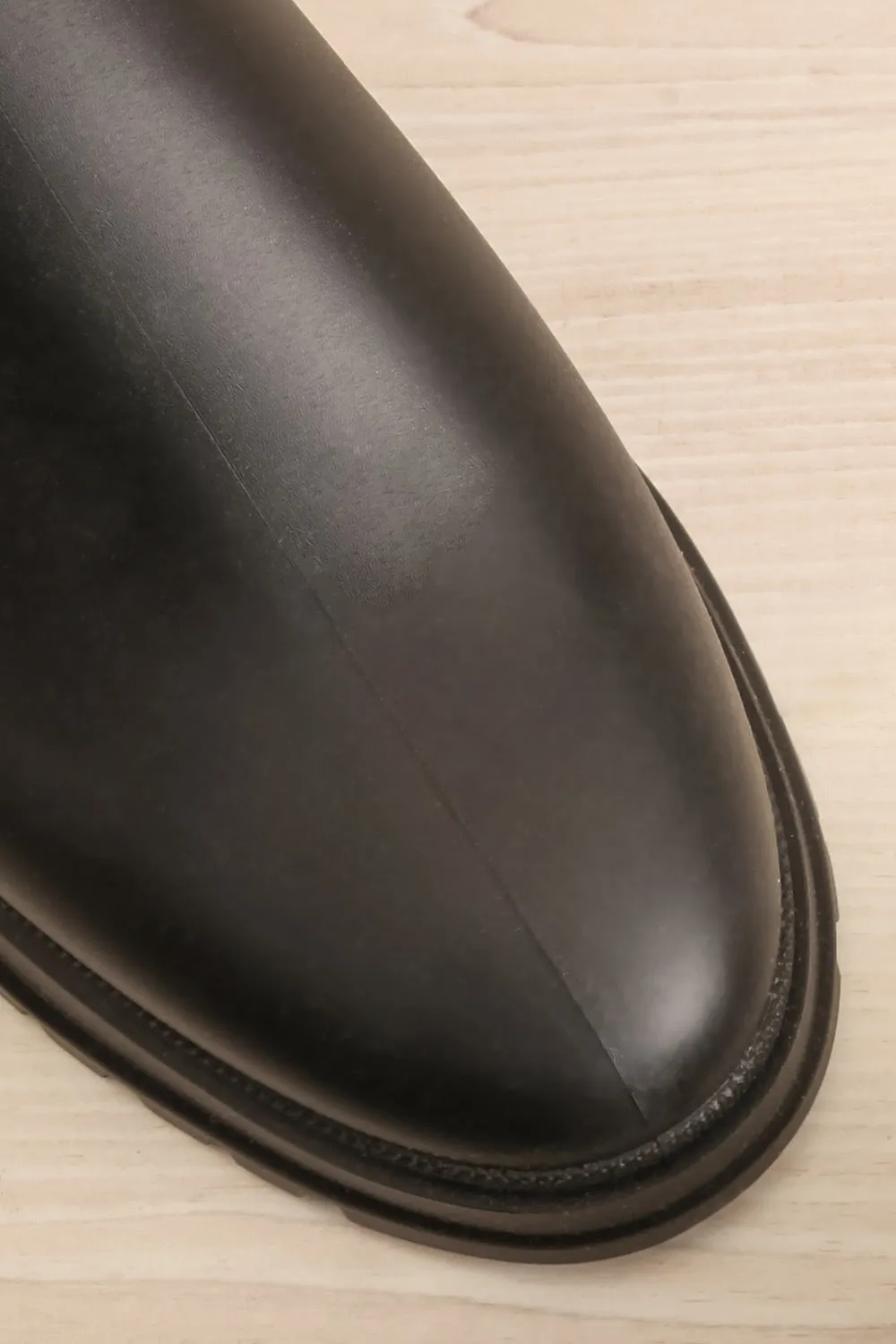 Franie | Black Faux-Fur Lined Heeled Boots